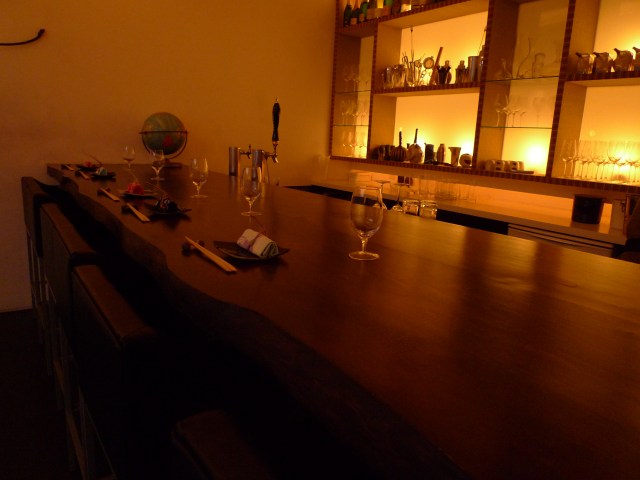 bar seating which can fit about 6 people