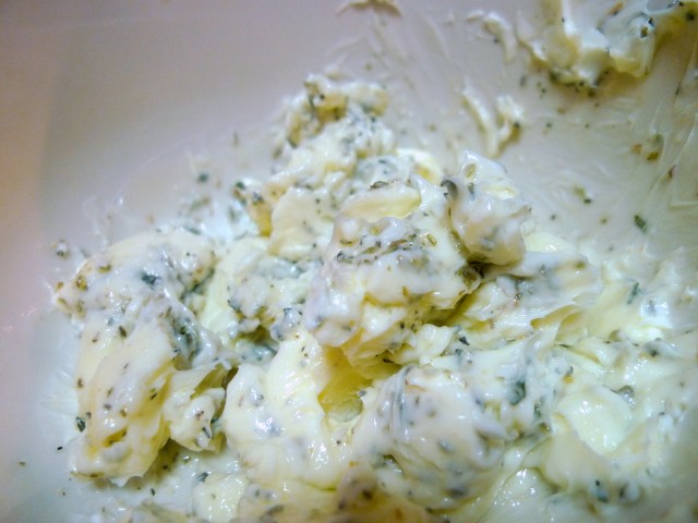 mix 1 tsp of dry herb mix to softened butter