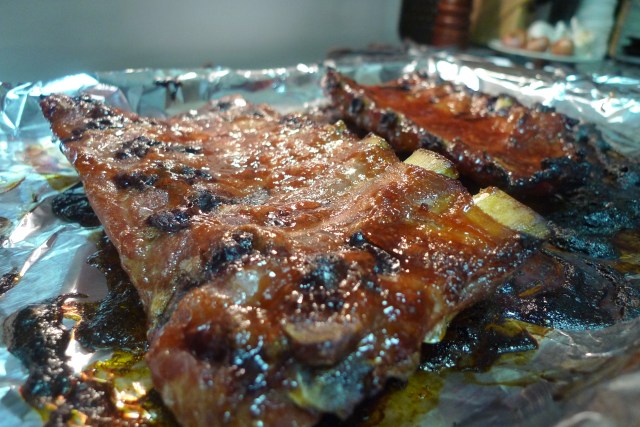 after 30 minutes, flip the ribs over and cook another 30 minutes