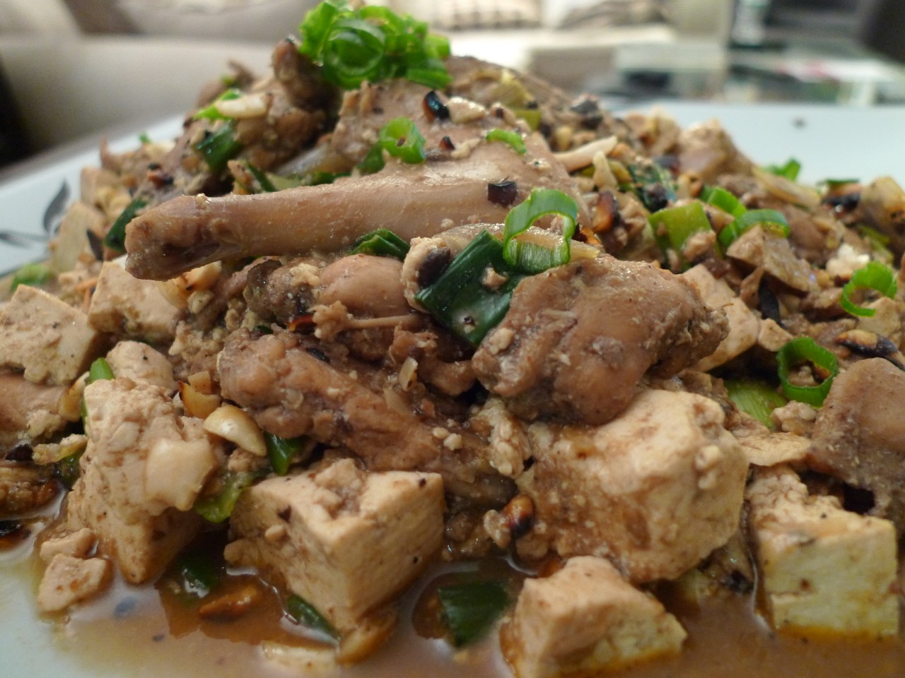 Szechuan Braised Rabbit with Tofu and Peanuts | food comas