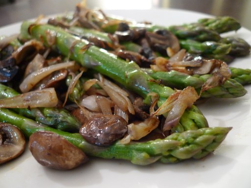 Sauteed Asparagus with Mushrooms