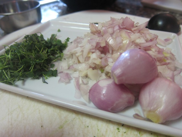 shallots and thyme