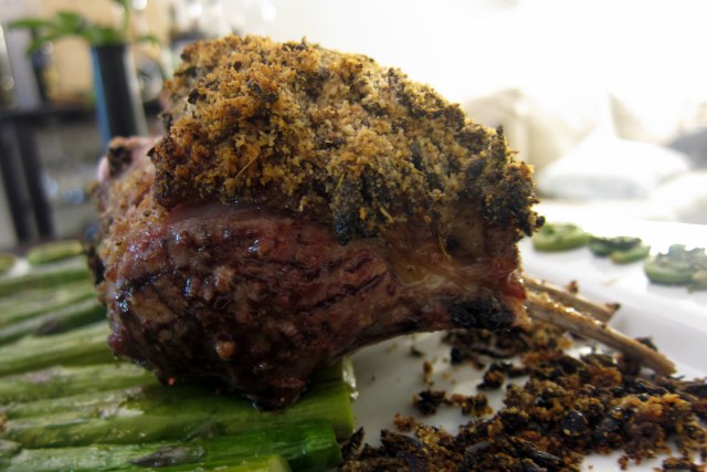 Rack of Lamb with Caramelized Shallot and Thyme Crust