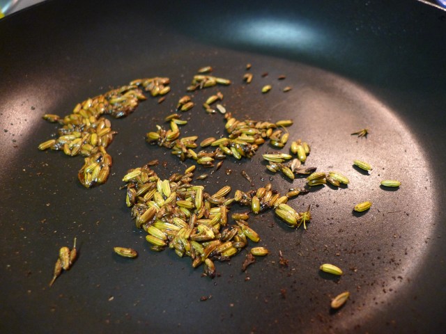 tempering the spices