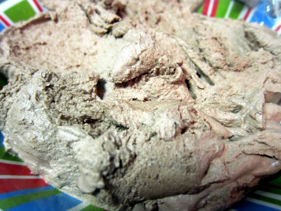 heavy cream and cocoa mixture