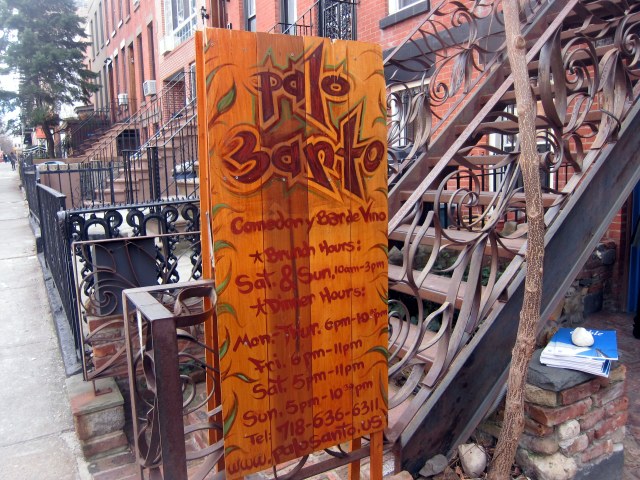 Palo Santo is located in a townhouse in Park Slope, Brooklyn