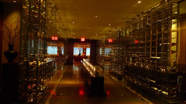 wine walkway to dining room