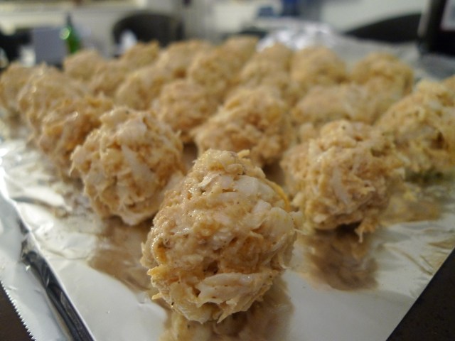 roll the balls into 3/4 inch meatballs