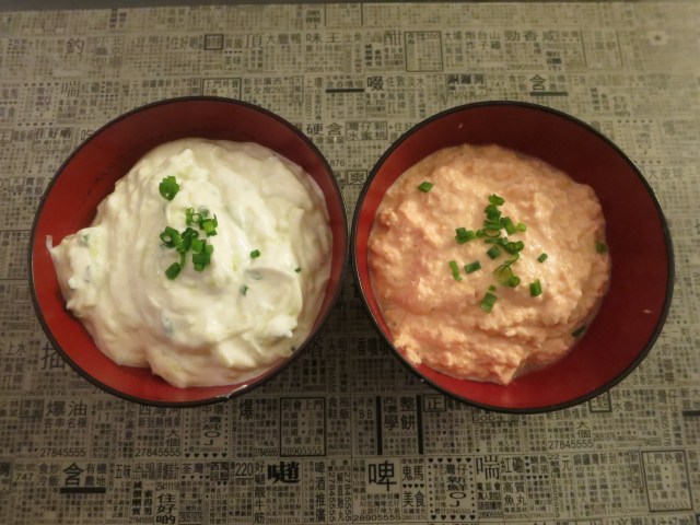 tzatziki and salmon mousse
