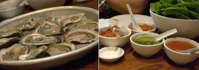 oysters and sauces