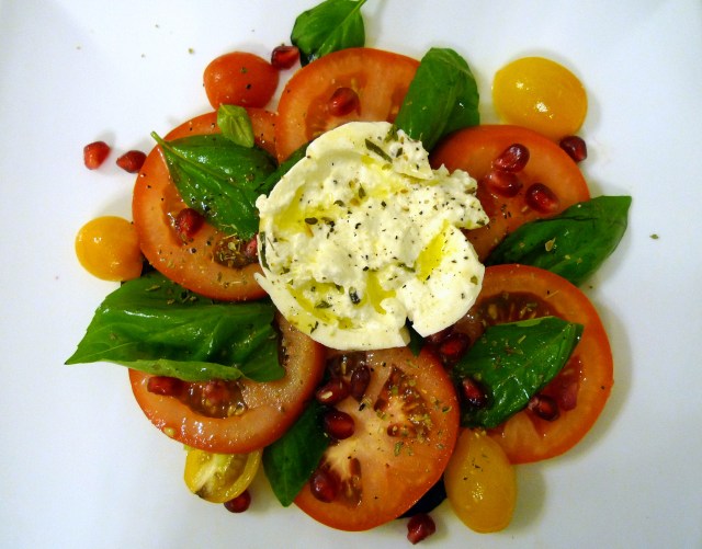 Burrata, Tomato and Basil Salad