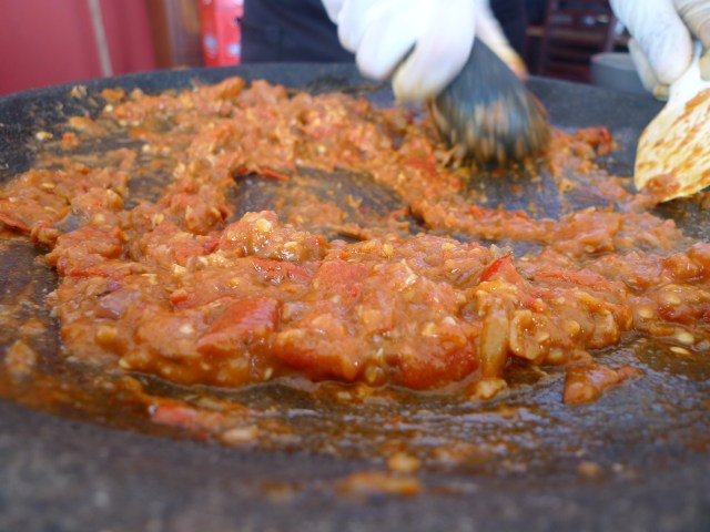 grind the mixture into a paste