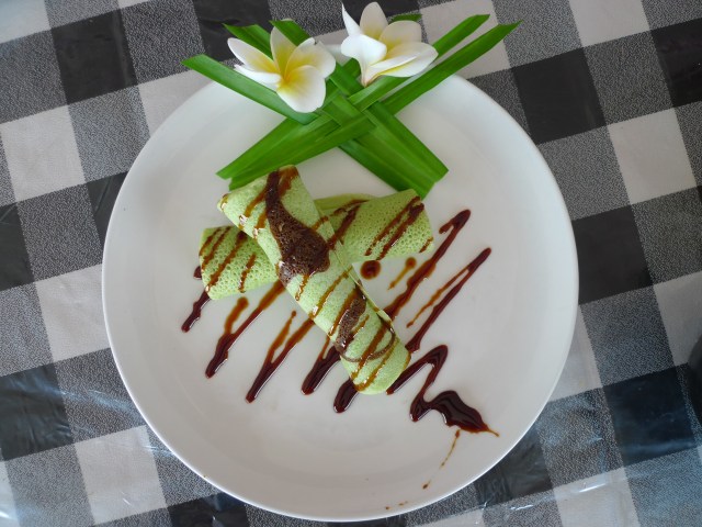 dadar gulung - rolled pancake stuffed with grated coconut