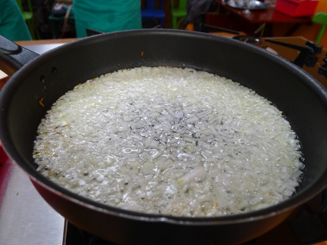saute the onions in butter