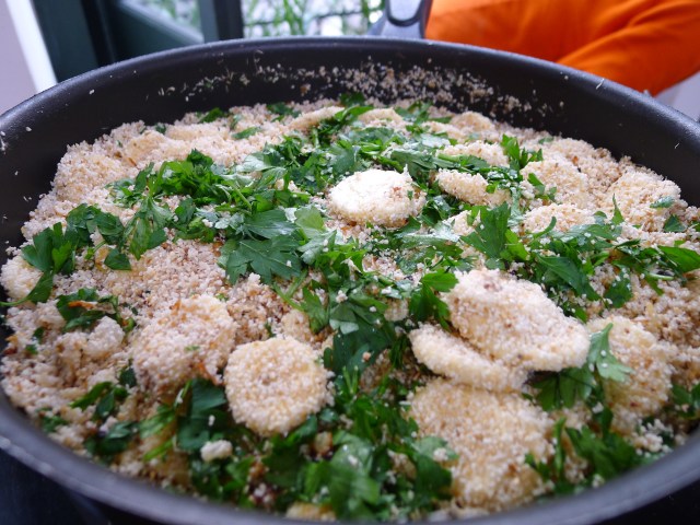 add in the fresh parsley