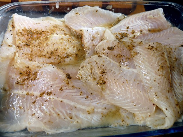 marinate the fish for 10 min