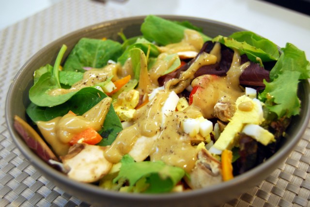 drizzle over a bed of greens and fresh veggies