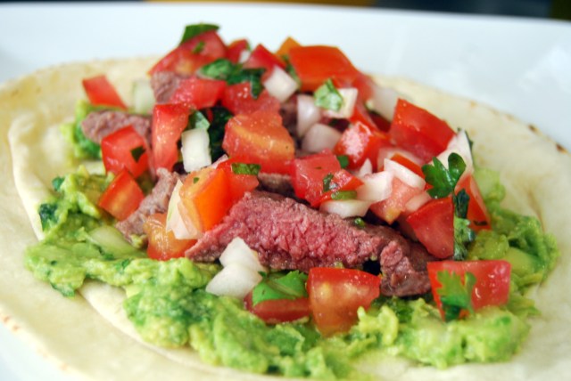 Skirt Steak Tacos with Guac + Pico de Gallo