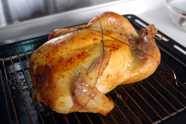 roast the chicken for about 1 hour